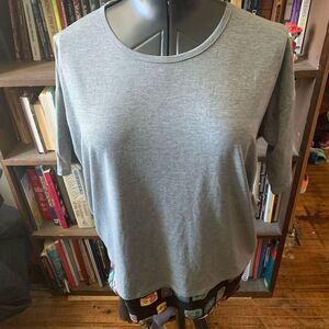 Lularoe cassette tape hem gray S Irma tunic